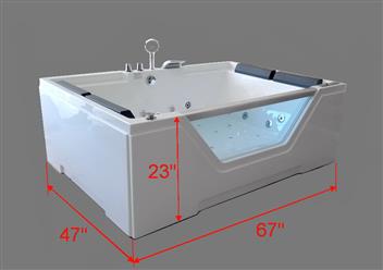 2 PERSON Deluxe Computerized Big Whirlpool w/Heater , air bubble 67&quot;x47&quot; LC3099 - Image 3